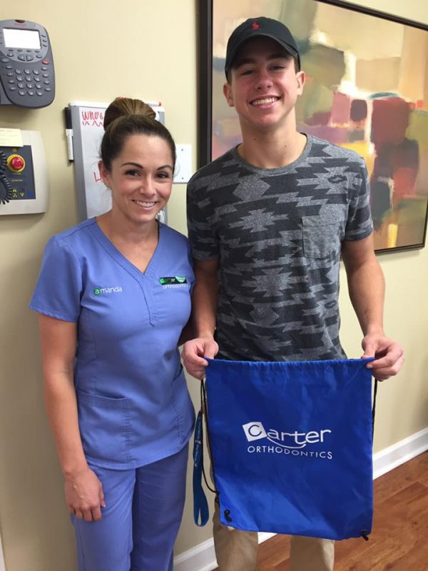 Congratulations on getting your braces off today Ty!!! Carter