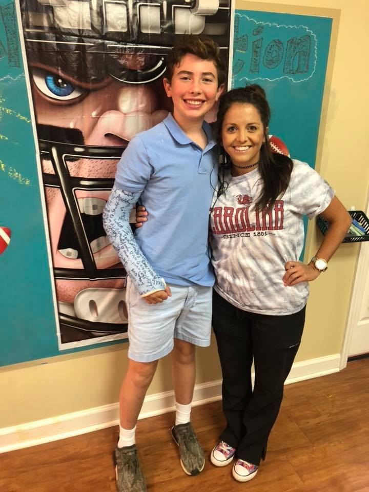Andrew is so happy to get those braces off!!