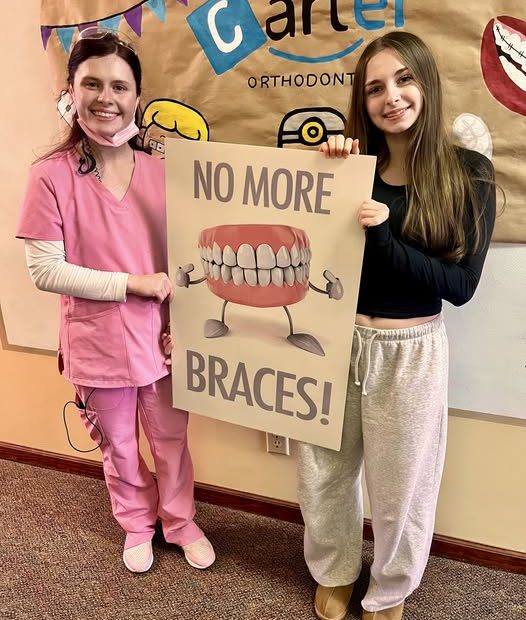 Her braces are off and her smile is incredible