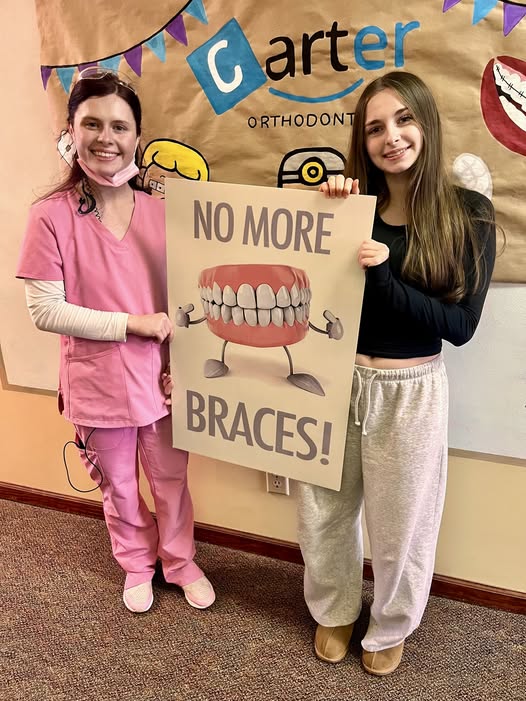 Her braces are off and her smile is incredible