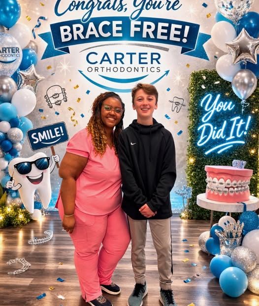 brace free and that smile says it all