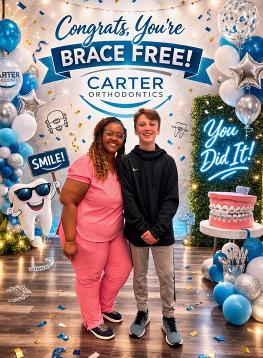 brace free and that smile says it all