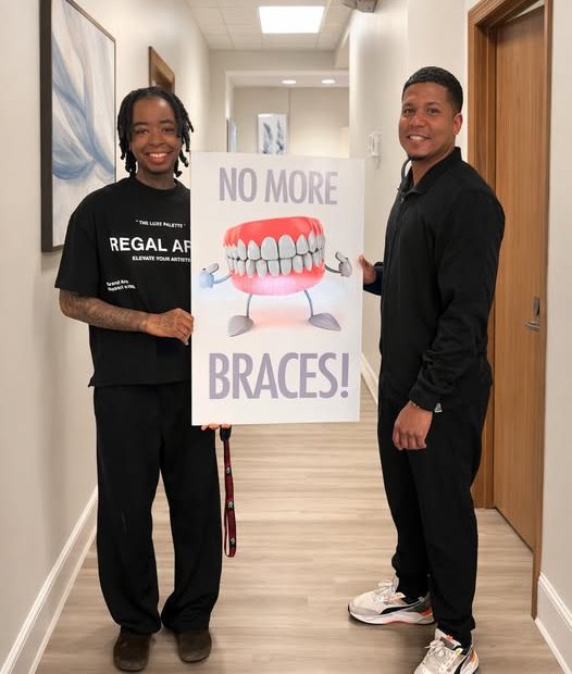 braces free and that smile says it all