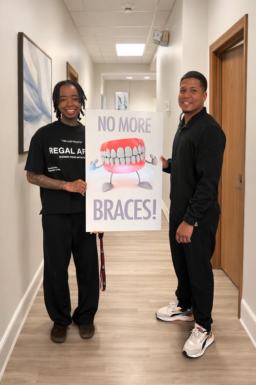 braces free and that smile says it all