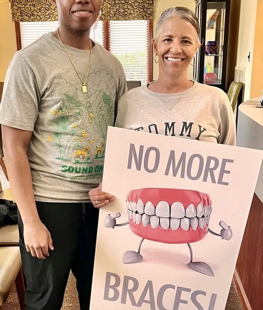 Donna is officially braces free